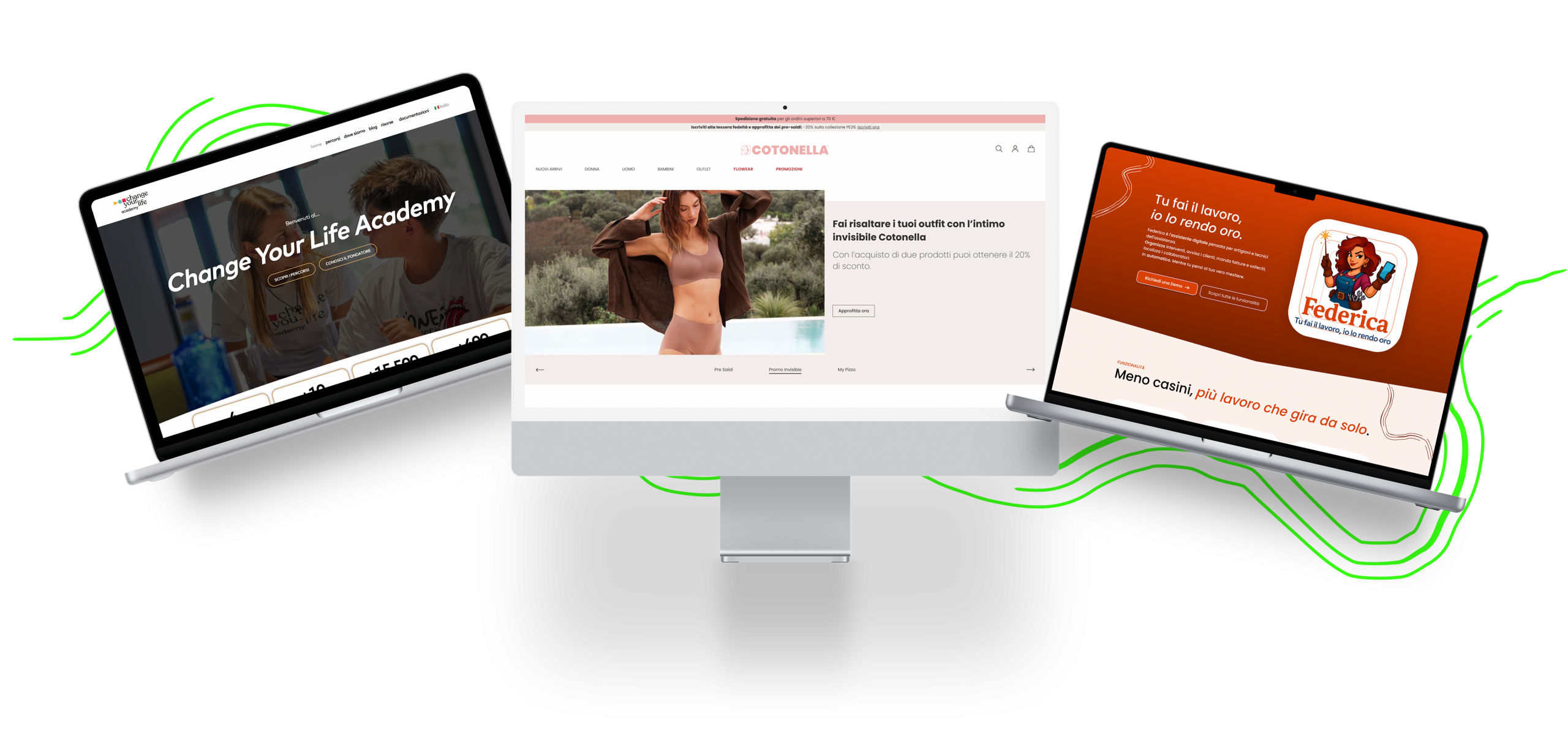 Siti web Change Your Life, Cotonella e Federica